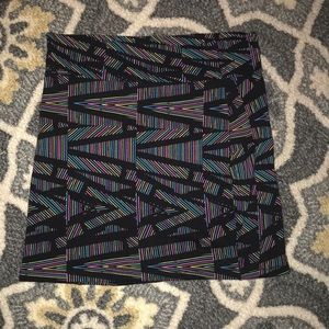 Black and neon mini skirt